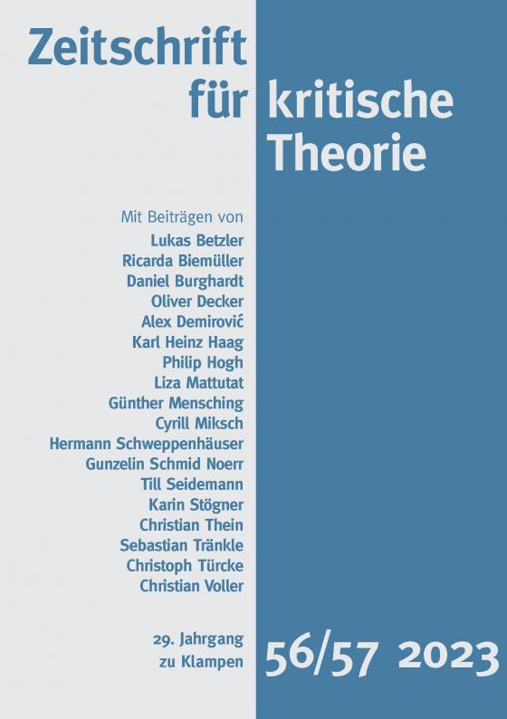 Cover-Bild Zeitschrift für kritische Theorie / Zeitschrift für kritische Theorie, Heft 56/57