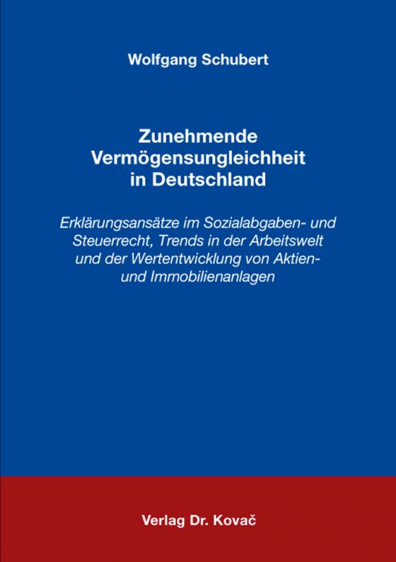 Cover-Bild Zunehmende Vermögensungleichheit in Deutschland