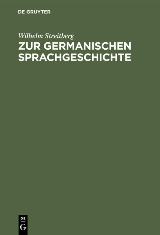 Cover-Bild Zur germanischen Sprachgeschichte