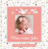 Cover-Bild Babyalbum mit Fensterausschnitt für das 1. Lebensjahr zum Eintragen der schönsten Momente und Erinnerungen mit Platz für Fotos | für Mädchen