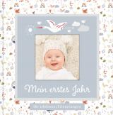 Cover-Bild Babyalbum mit Fensterausschnitt für das 1. Lebensjahr zum Eintragen der schönsten Momente und Erinnerungen mit Platz für Fotos | genderneutral für Jungen und Mädchen